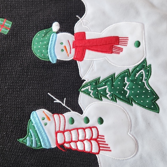 Vintage Holiday Editions, Christmas Embroidered Snowman Winter Wonderland Vest - Picture 2 of 11